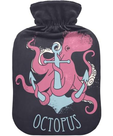 Naanle Anchor Octopus Hot Water Bottle - 1L Transparent Heat Bottle for Bed | Hand & Foot Pain Relief & Cold Therapy - Buy Online on GoSupps.com