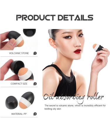 POPETPOP Volcanic Stone Oil-Absorbing Ball Makeup Products Oil Absorbing Volcanic Roller Oil-Absorbing Tool Black 5x3cm - Buy Online on GoSupps.com