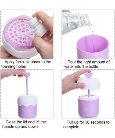 UQMIQURA Face Cleanser Foamer Cup Cute Face Cleanser Bubbler Foam Bubble Maker Travel Skin Care Foam Foamer Cup Facial Cleanser for Girls Face Wash Shower Tools - Buy Online on GoSupps.com