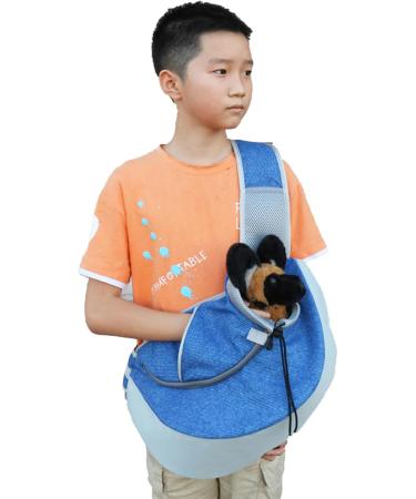 Pet Sling Carrier for Small Dogs & Cats | Adjustable Washable Breathable Tote Bag - Neflum L Denim Color - Buy Online on GoSupps.com