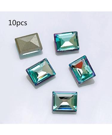 FEIlei 10x/Set Butterfly Nail Rhinestones Square Nail Charms DIY Hearts Nail Art Charms - Buy Online on GoSupps.com