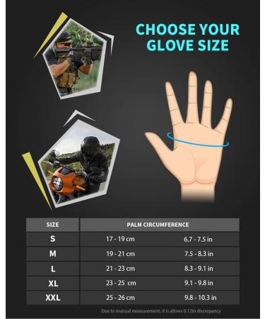 Liovoras Tactical Gloves for Men - Hard Shell Knuckle Protection, Leather Palm - Ideal for Riding, Shooting, Combat, Airsoft - Large Black - Buy Online on GoSupps.com