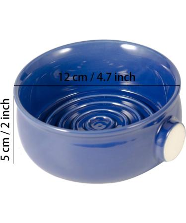 Grandslam Men's Ceramic Shaving Soap Bowl | Wide Mouth for Easy Lathering | Non-slip Handle | Handmade Pottery Cup for Soap and Cream - Buy Online on GoSupps.com