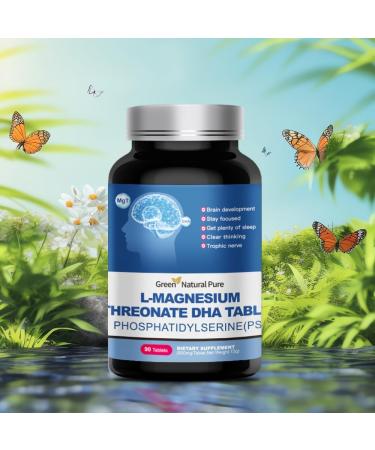 Green Natural Pure Magnesium Threonate DHA Tablet - High Absorption Formula - Buy Online on GoSupps.com