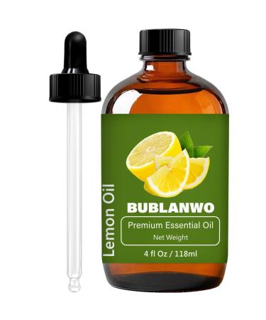 Bublanwo Lemon Essential Oil for Hair Scalp Massage 100% Pure and Natural Massage Aromatherapy 4 Fl Oz 118ML