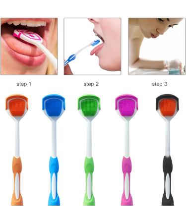 Emsiok 5 PCS Tongue Scraper Set | Tongue Cleaner for Adults | Eliminate Bad Breath - Buy Online on GoSupps.com