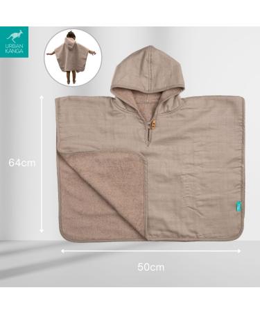 Urban Kanga Hooded Bath Poncho for Kids - Two-Sided Baby Poncho (1 Year Humus) - Buy Online on GoSupps.com