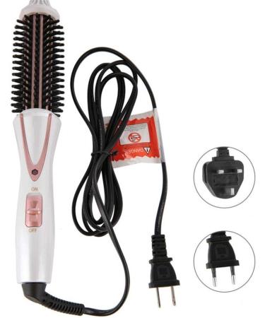 Curling Iron Brush Hair Curler Hot Brush Professional Anti-Scald Instant Heat Up Curling Wands Suitable Heated Styler Brush for Long/Short Hair White - Buy Online on GoSupps.com