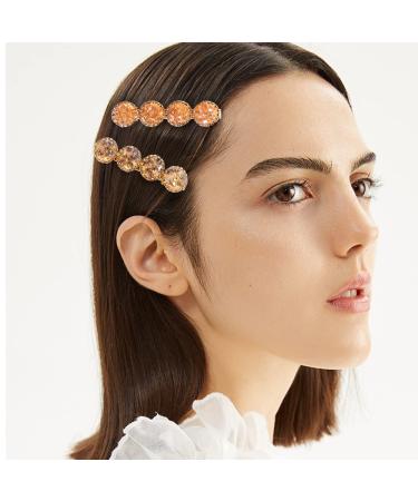 16Pcs Crystal Hair Clips - Round Rhinestone Duckbill Hair Barrettes for Women - Bling Geometric Alligator Hair Pins - Wedding Bridal Bridesmaid Hair Accessories - Buy Online on GoSupps.com