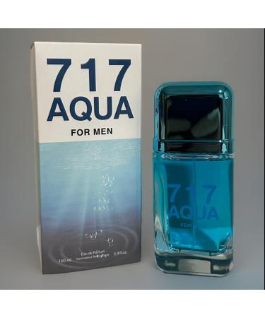 Cologne 717 Aqua For Men Eau de Parfum 3.4 fl.oz. 100 ml Blue