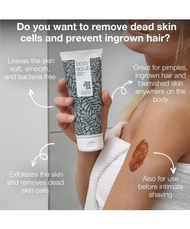 Australian Bodycare Body Scrub for Women & Men 200 ml | Tea Tree Oil Body Scrub Exfoliator | Foot Scrub for Hard Skin | for Pimples on The Back & Body | with Australian Tea Tree Oil Tea Tree Oil 200 ml (Pack of 1) - Buy Online on GoSupps.com