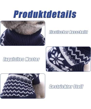 Shop XS Blue Christmas Dog Sweater | Cozy Knitted Sweaters for Small Dogs | Perfect Holiday Gift - Buy Online on GoSupps.com