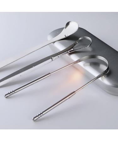 Stainless Steel Tongue Scraper Set for Adults & Children | Reduce Bad Breath | Oral & Body Care Hygiene - Buy Online on GoSupps.com