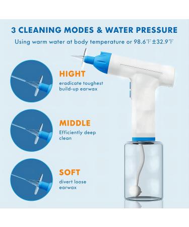 Qisxrovy Earwax Removal Kit - Safe & Easy Ear Irrigation System for Ear Cleaning | Ear Wax Cleaner with 3 Water Pressure Levels - Buy Online on GoSupps.com