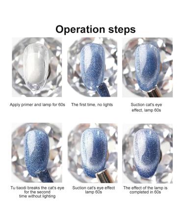 Rose Gold Glitter Gel Nail Polish - Magnetic Sparkling Broken Gel for Halloween Party - Buy Online on GoSupps.com