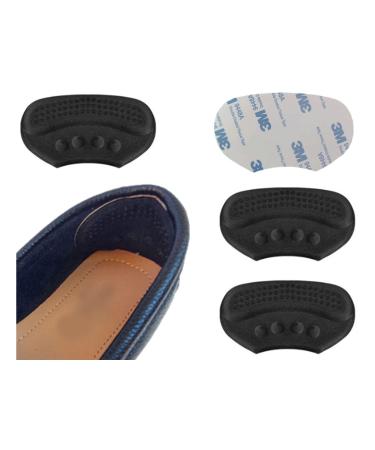 VivoFoot 4 PCs Anti-Slip Heel Grips  Thick Liners & Fillers for Half-Size Too Big or Loose Shoes  Heel Cushion Inserts  Heel Pads to Prevent Slipping Out  Rubbing and Blisters (Black) Black 6 mm