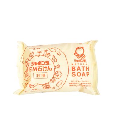 Shabondama Bath Soap Bars 1 Piece Moisturizing Facial Cleansing Natural EM Soap Unscented and Infused With Therapeutic Essential Oils - For All Skin Types Body And Face