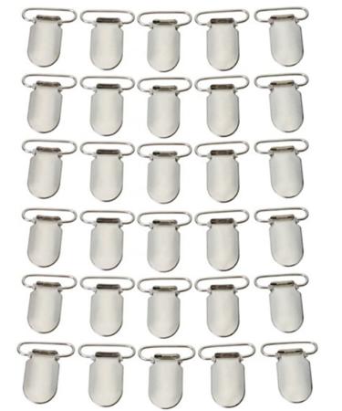 yueton 30pcs Metal Pacifier Clips Bib Clips Suspender Clips