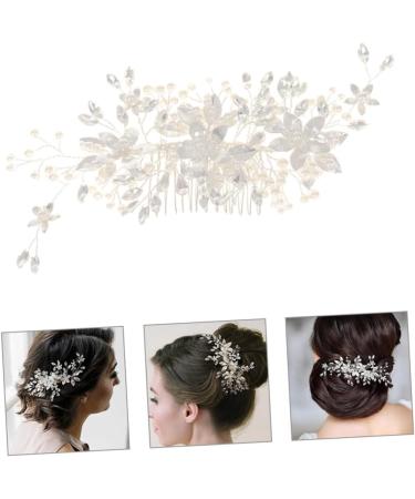 Beavorty Wedding Hair Accessories Hair Pin Hair Barrettes Rhinestones Tiara Hair Clips Hair Comb Clips Girl Headpieces for Wedding Metal Hair Comb Bride Pearl Decorate Vintage - Buy Online on GoSupps.com