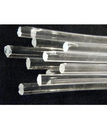 Devardi Glass Handmade Clear Glass Rods  1 Lb COE 104 Clear - Lampwork  Beadmaking