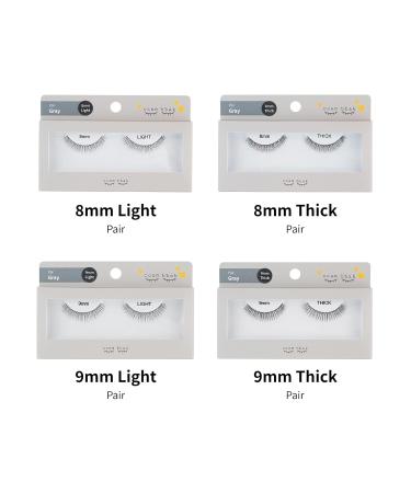CCAMBBAK Original Handmade False Eyelashes - Natural Look Lightweight Individual Lashes K-Beauty 9mm Extensions (Black - Buy Online on GoSupps.com