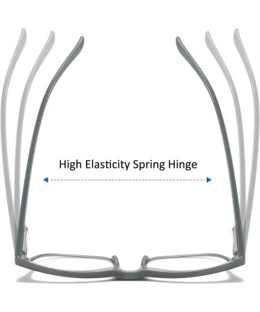 MMOWW 2-Pack Reading Glasses for Men & Women - Anti-Blue Light Computer Glasses with Spring Hinges (Gray 3.5X) - Optimize Your Vision & Comfort - Buy Online on GoSupps.com
