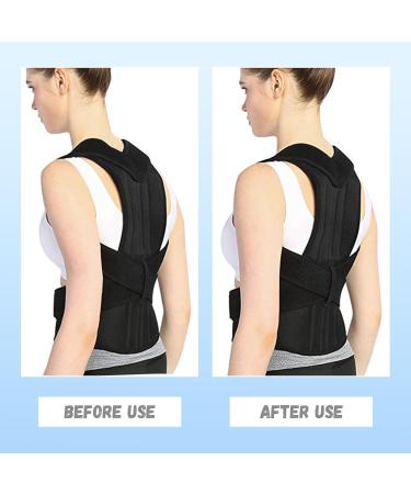 Back Brace Posture Corrector for Men & Women | Adjustable Lightweight Shoulder Straightener for Pain Relief - Buy Online on GoSupps.com