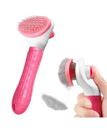 Cat Brush Dog Brush YETEE Dog Grooming Brush Slicker Dog Brushes for Grooming Shedding Tool for Dogs Cat Hair Remover Cat Grooming Brush Cat Brush for Short/Long Haired Cats (Pink)