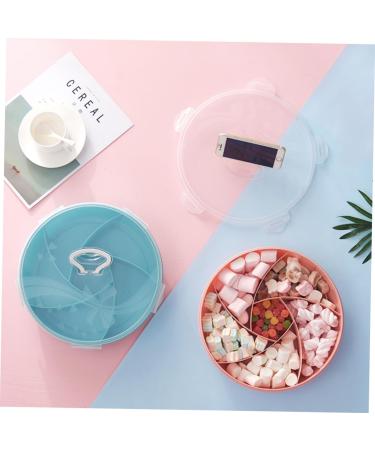 KICHOUSE Appetizer Tray Dried Fruit Snack Tray with Lid Fruit Bowl Candy Containers with Lids Food Trays 28.5*7.3cm Pink - Buy Online on GoSupps.com