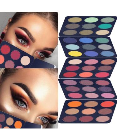 9 Colors Pearlescent Matte Eyeshadow Palette Diamond Glitter Shimmer Sparkle Eye Shadow Powder Palette Waterproof Long Lasting Cosmetic Eye Makeup 01#The Wizard of Oz - Buy Online on GoSupps.com