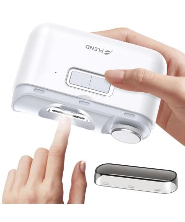 Electric Nail Clipper Nail Trimmer Nail Polisher 2 in-1 Automatic Nail Clipper 2 Speed Fingernail Clippers Nail File with Light Women Manicure Set Nail Clippers for Baby Kids Seniors Weak Hands 0308nc02