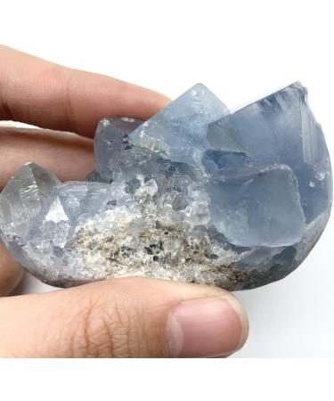 Natural Crystal Rough Home Decoration 1pc Small Size Natural Blue Celestite Crystal Cluster Raw Stones Ornaments Crystal Stones Purification GiftsOre Stones PEIQIYIN - Buy Online on GoSupps.com
