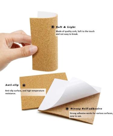 120Pcs Self Adhesive Cork Squares  MOTASOM 4 x 4 Inch Strong Cork Adhesive Sheets  Reusable Cork Board Cork Backing Sheets  Mini Wall Cork Tiles Mat for Coasters and DIY Crafts - Buy Online on GoSupps.com
