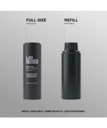 Lab Series Anti-Age Max LS Serum for Men - Anti Aging Skincare | Reduce Fine Lines & Wrinkles with Niacinamide & Resveratrol - 0.91 Fl Oz Refill - Buy Online on GoSupps.com