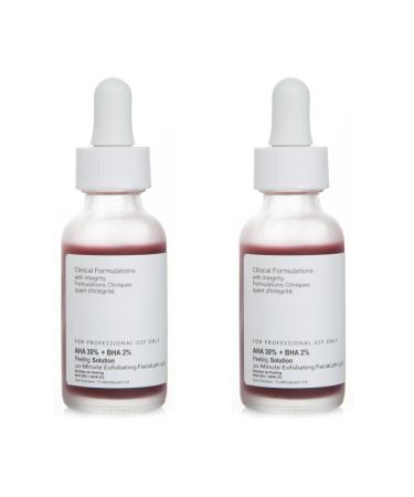 AHA 30% + BHA 2% Peeling Solution 30ml/1oz Exfoliating Facial Serum Chemical Peel For Face Serum Glycolic Acid 2Pcs 2 Fl Oz (Pack of 1)