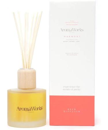Aromaworks Harmony Reed Diffuser - Rejuvenating Blend of Essential Oils - Creates A Calming Mood - Enhanced Atmosphere - Provides A Sense of Wellbeing and Happiness - Reed Diffusers - 6.76 Oz - Buy Online on GoSupps.com