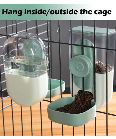 Small Animal Feeder and Waterer Set - Hanging Automatic Dispenser for Small Pets - Cage Feeding Bowl for Dogs, Cats, Kittens, Bunnies, Guinea Pigs, and Ferrets - Buy Online on GoSupps.com