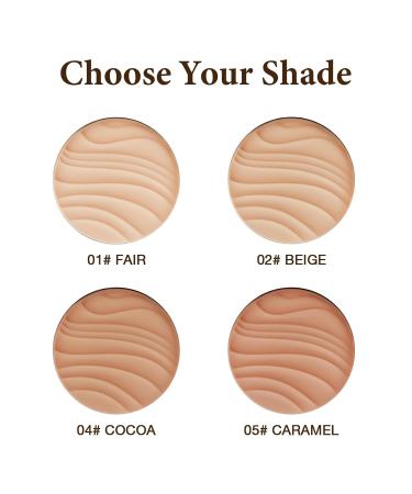 Pressed Face Powder - Flawless Oil Control Setting Powder | Long Lasting Matte Finish - 2# BEIGE 02 | International Shipping - Buy Online on GoSupps.com