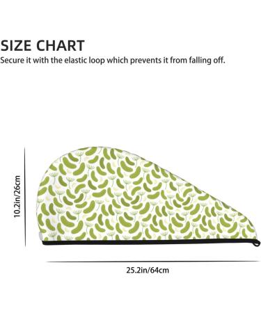 Super Absorbent Pickled Cucumbers Microfiber Hair Towel Wrap for Women | Coral Velvet Quick Dry Cap for Long Curly & Thick Hair - Buy Online on GoSupps.com