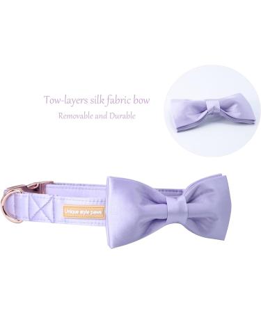 Shop Unique Style Paws Purple Silk Dog Collar - Soft Adjustable and Luxurious Gift for Big Female Dogs - Buy Online on GoSupps.com