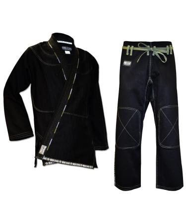 Ring to Cage ULTIMA Brazilian Jiu Jitsu Gi with 2 Pairs of Pants - Black (A3)