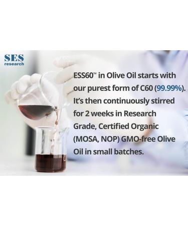 SES Research C60 - Nootropic Sleeping Supplement | Anti Aging Super Antioxidant | Maximum Concentration 99.99% C60 in Organic Olive Oil - Buy Online on GoSupps.com