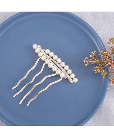 Bohend Hair Comb with Rhinestones White - Elegant Wedding Hair Accessory for Women and Girls - Buy Online on GoSupps.com