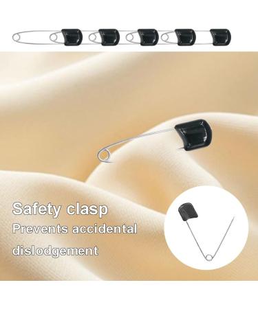 Ruidee 50 Pcs Black Diaper Pins with Safe Locking for Baby's Safety - Buy Online on GoSupps.com