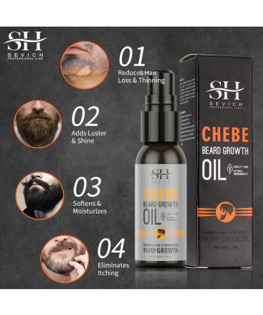 SEVICH Chebe Beard Growth Oil - Natural African Essence for Moisture & Strengthen Beard | 30ml Regrowth & Skin Refresh - Buy Online on GoSupps.com
