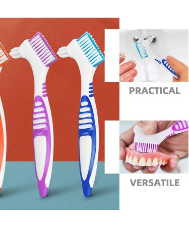Ounona 8-Piece Double-Sided Toothbrush Set | Ergonomic Prosthesis Cleaning Brushes for false teeth | Portable Dental Care - Buy Online on GoSupps.com