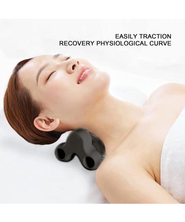 Neck Protection Cervical Tensile Device - Neck & Shoulder Relaxer Support Pillow for Pain Relief | Home Use Neck Tractor for Spine Curvature - Black - Buy Online on GoSupps.com