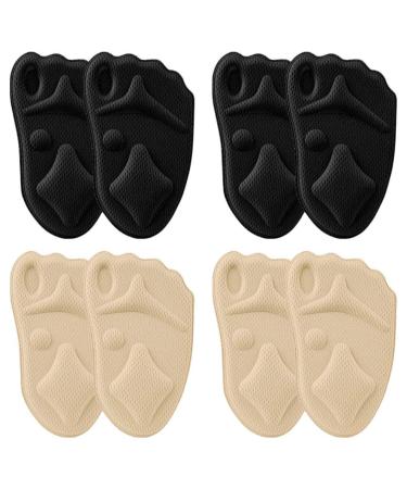 Lurrose 4 Pairs Sponge forefoot pad high heel liners gel Forefoot insert high heel insoles Non Slip Shoe Insert metatarsal insoles Shoe Pad 4d mesh stretch fabric