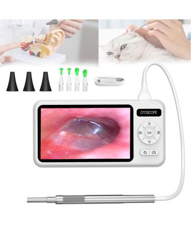 5 Inch Otoscope Ear Camera 3.9mm Diameter Ear Endoscope Ear Wax Removal Tool with 6 Adjustable LED Lights and Ear Tip Cleaning Kit Supports Photo Snap and Video Recording for Home