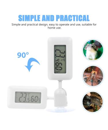 Frcolor 5-in-1 Reptile Hygrometer & Aquarium Thermometer - Accurate Terrarium Temp & Humidity Monitor with Suction Cup - Buy Online on GoSupps.com